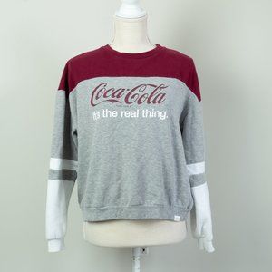 Coca Cola Wine Gray Pullover Sweater